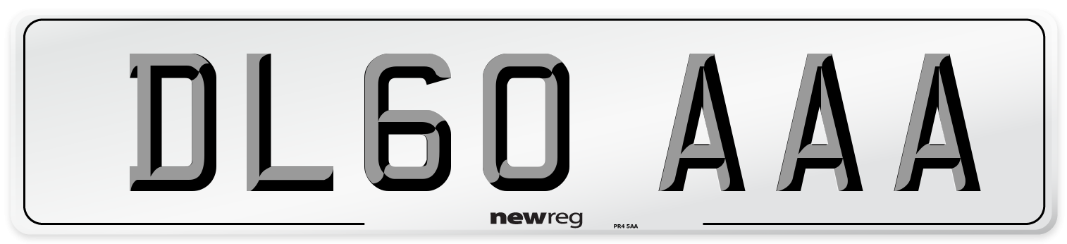 DL60 AAA Number Plate from New Reg